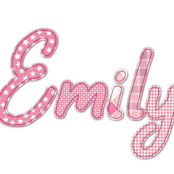 BX included! Free Edge Raggedy Applique Alphabet Font machine embroidery designs assorted sizes 1.3, 2, 3 up to 5 Uppercase, lowercase