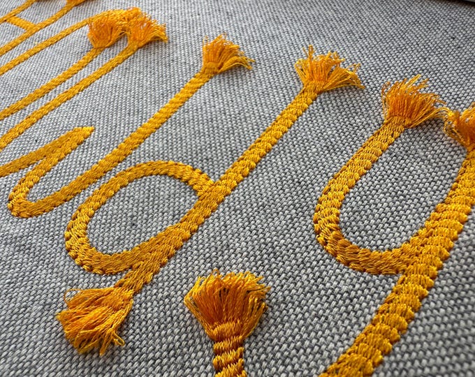 Rope FONT alphabet letters and numbers machine embroidery designs fringed ends tassels cowboy cowgirl kids Rodeo lasso rope monogram BX