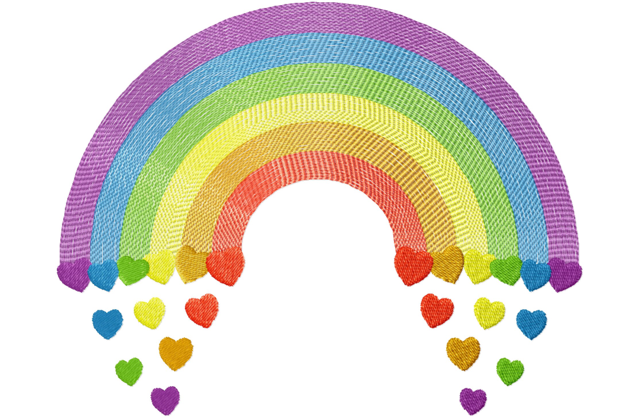 7 color machine embroidery rainbow design 7 color machine embroidery rainbow design