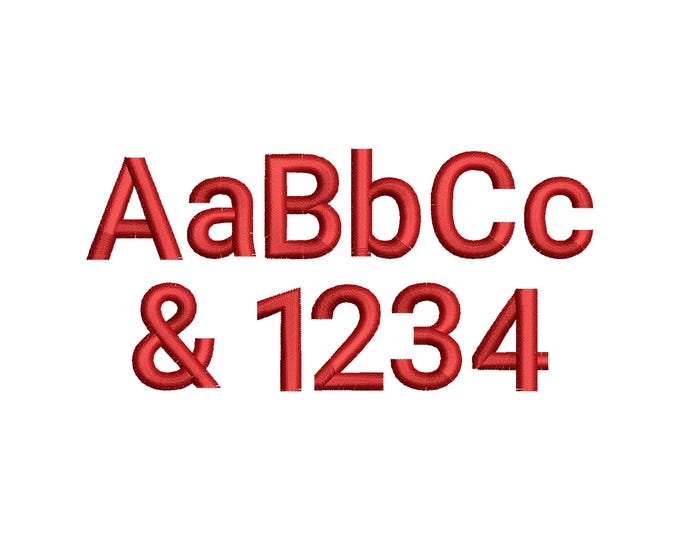 Satin stitch Mini Block Font machine embroidery designs tiny small sizes 0.6 up to 1.2 inches alphabet letters and numbers monogram font BX