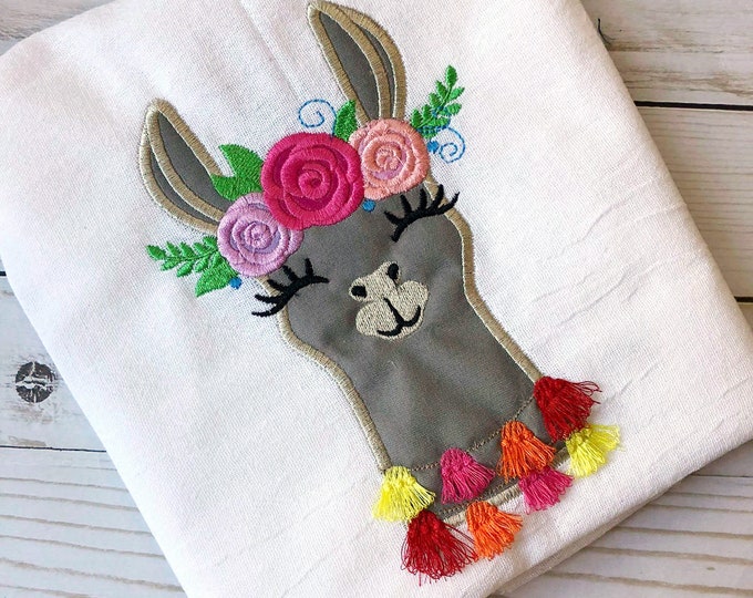 Lama Tassels, tassel, llama, alpaca face head - machine embroidery applique designs - assorted sizes, download for hoop 5x7