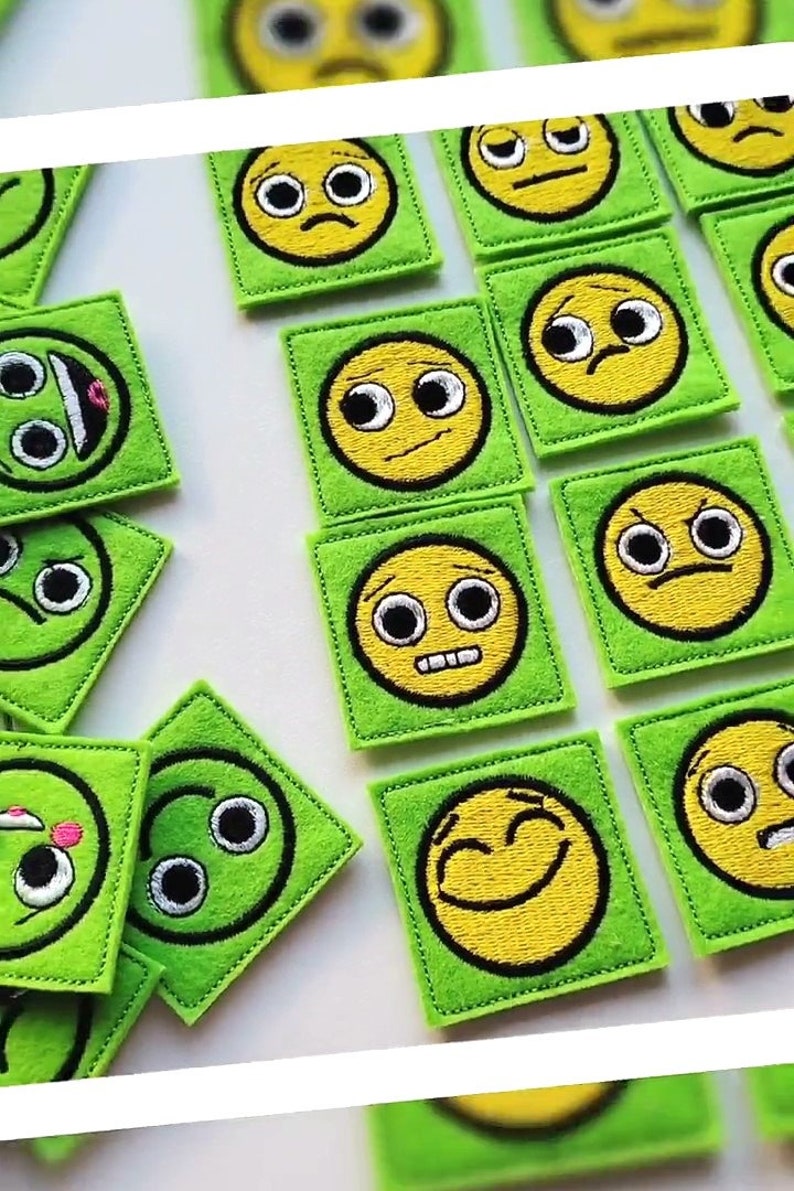 Memory Game happy Faces Machine Embroidery Designs Etsy