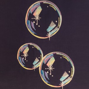Single Rainbow bubble light stitch design and design of 3 water bubbles machine embroidery designs in sizes for hoop 4x4, 5x7 and 6x10