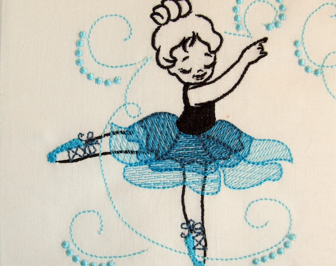 Unique Little dancer embroidery outline designs / 4x4, 5x7 and 6x10, dancer embroidery designs, multiple sizes