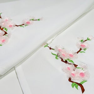 Cherry blossom fringed Sakura flower floral branch machine embroidery designs for hoop 4x4 and 5x7 fluffy fringe in the hoop ITH project image 4