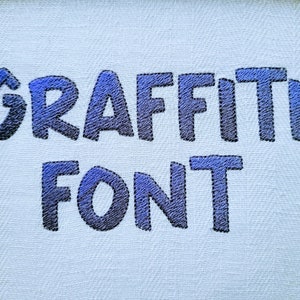Rainbow iridescent 2 Color graffiti comics FONT alphabet machine embroidery designs gradient font assorted sizes BX incl, NO special thread