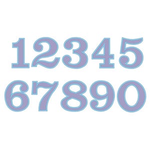 Conjunto de números de cumpleaños clásicos del 0 al 9, diseños de apliques de números para bordado a máquina, monogramas para fiestas infantiles, puntada de satén ancha, tamaños 3, 4, 5 pulgadas y BX