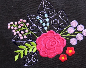 Shabby Chic Flowers, beautiful rose, flower embroidery, simply flowers applique - machine embroidery designs for embroidery  4x4  5x7