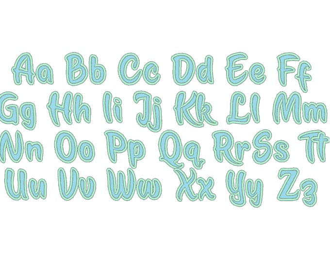 NEW Monogram applique Font machine embroidery applique designs, monogram, alphabet, letters sizes from 1.5"  2" 2.5" 3" 4" 4.5" BX included!