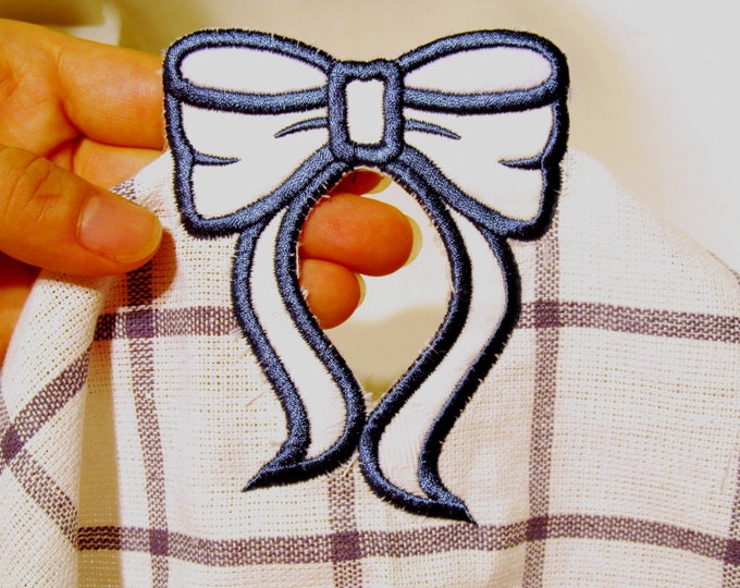Bow - towel hanging hole Towel topper In The Hoop machine embroidery designs ITH project for hoop 4x4 and 5x7 sweet home bathroom gift idea