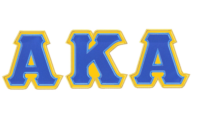 Classic sororities Greek alphabet ZIG ZAG Double two applique Greek font, alphabet, ABC, letters 2 step colors machine embroidery designs by Artapli embroidery formats BX PES HUS JEF EXP DST VIP VP3 XXX instant download