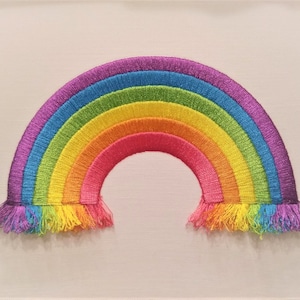 Rainbow in the hoop fringed awesome rainbow machine embroidery designs for hoop 4x4 and 5x7 INSTANT DOWNLOAD