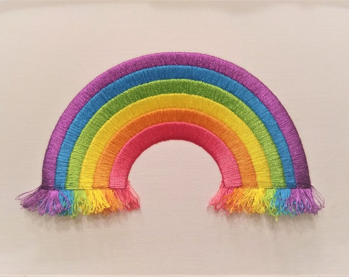 Rainbow in the hoop fringed awesome rainbow machine embroidery designs for hoop 4x4 and 5x7 INSTANT DOWNLOAD