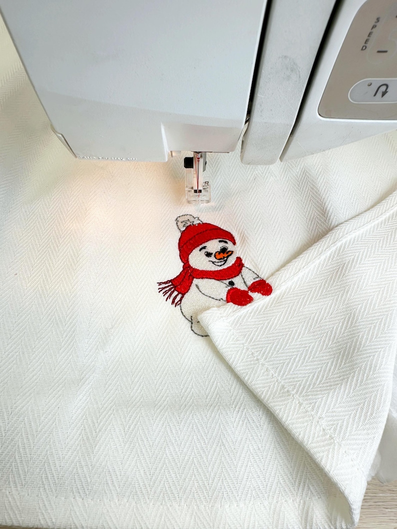 File Case Project Idea Cute Little Snowman Stealing Kitchen Dish Towel Animal Thief Kids ...