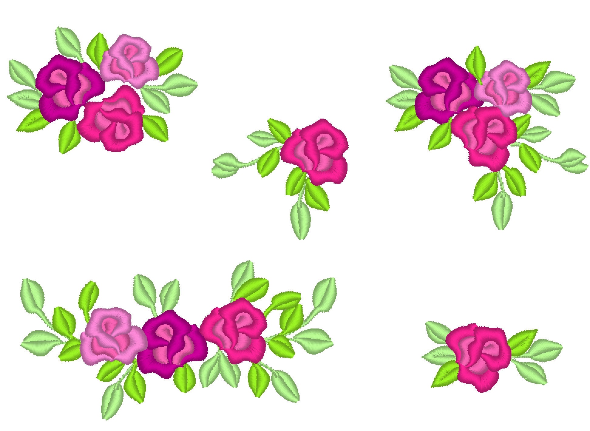 Machine Embroidery Designs - A Rose is a Rose Set