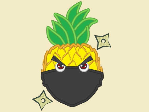 Fruit Ninja Pineapple machine embroidery design fill stitch -  Portugal