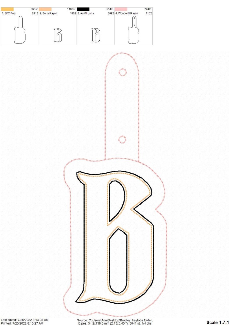 May include: A white letter B with a gold outline. The letter is surrounded by a pink dashed line.