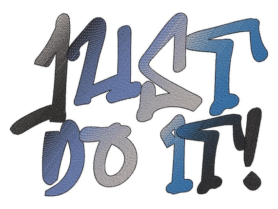 Graffiti Iridescent Font, BX Included! NO Special Thread! 2