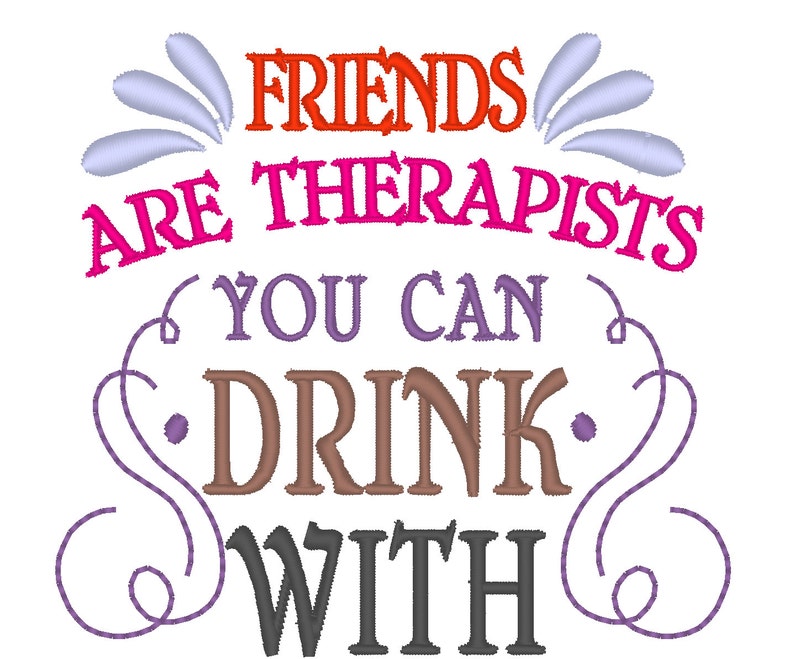Drinks and Friends quotes... Awesome gift for good friend Etsy