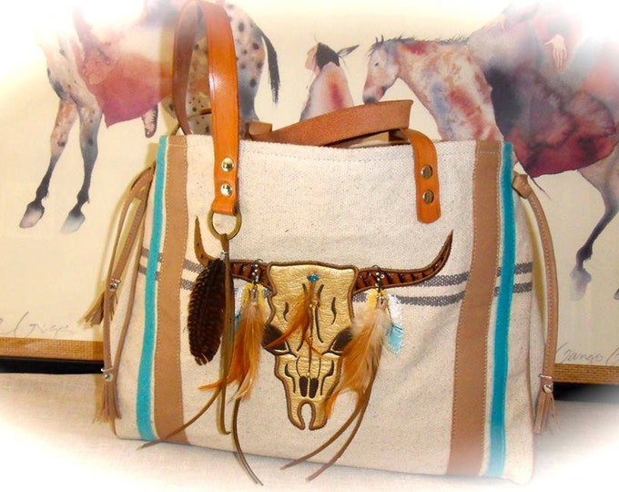 Buck bull head skull - machine embroidery designs applique and fill stitch designs for hoop 4x4, 5x7, 6x10, antlers skull with feathers