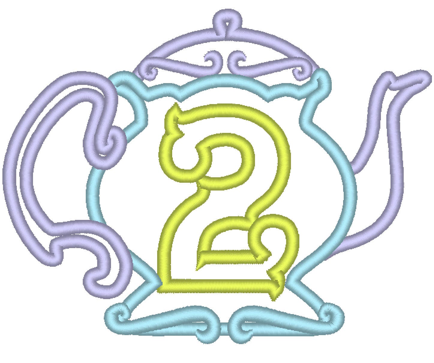 Teapot numbers Birthday numbers, all from 1 to 9, alice tea party ...