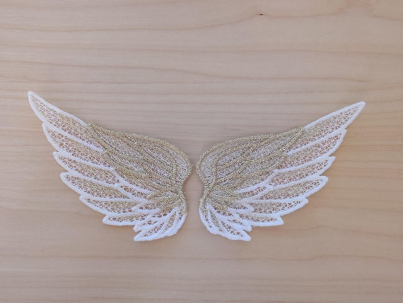 Golden Angel Lace Wings FSL Free Standing Lace Angel Wing