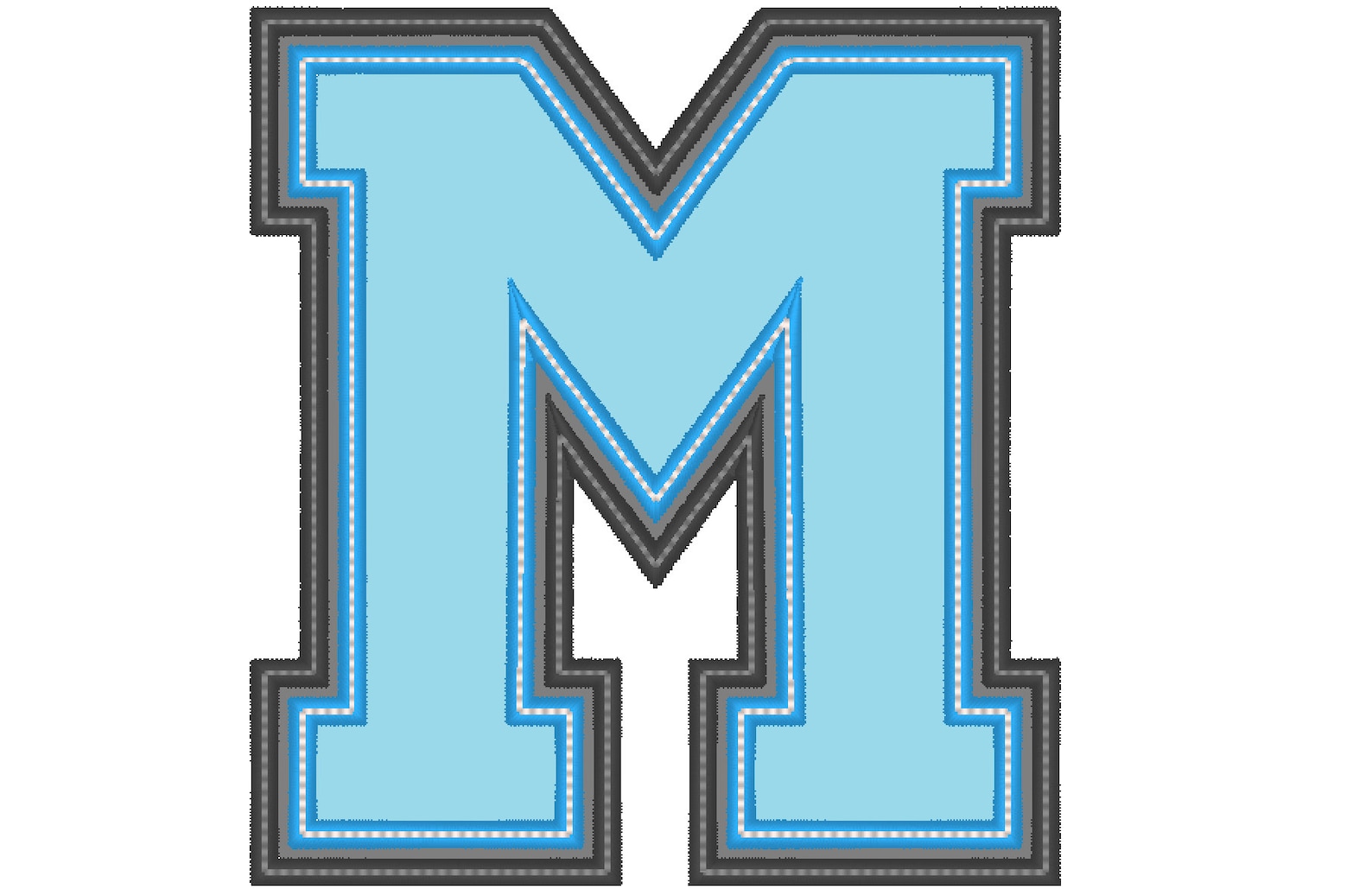 Varsity Collegiate Athletic Block Type Font Machine Embroidery Designs ...