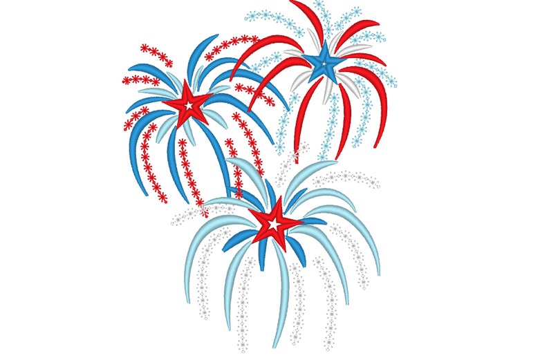 Fireworks anniversary firecracker machine embroidery designs sizes for hoop 4x4  5x7  6x10 4th of July American Independence Day patriotic by Artapli embroidery formats PES HUS JEF EXP DST VIP VP3 XXX instant download