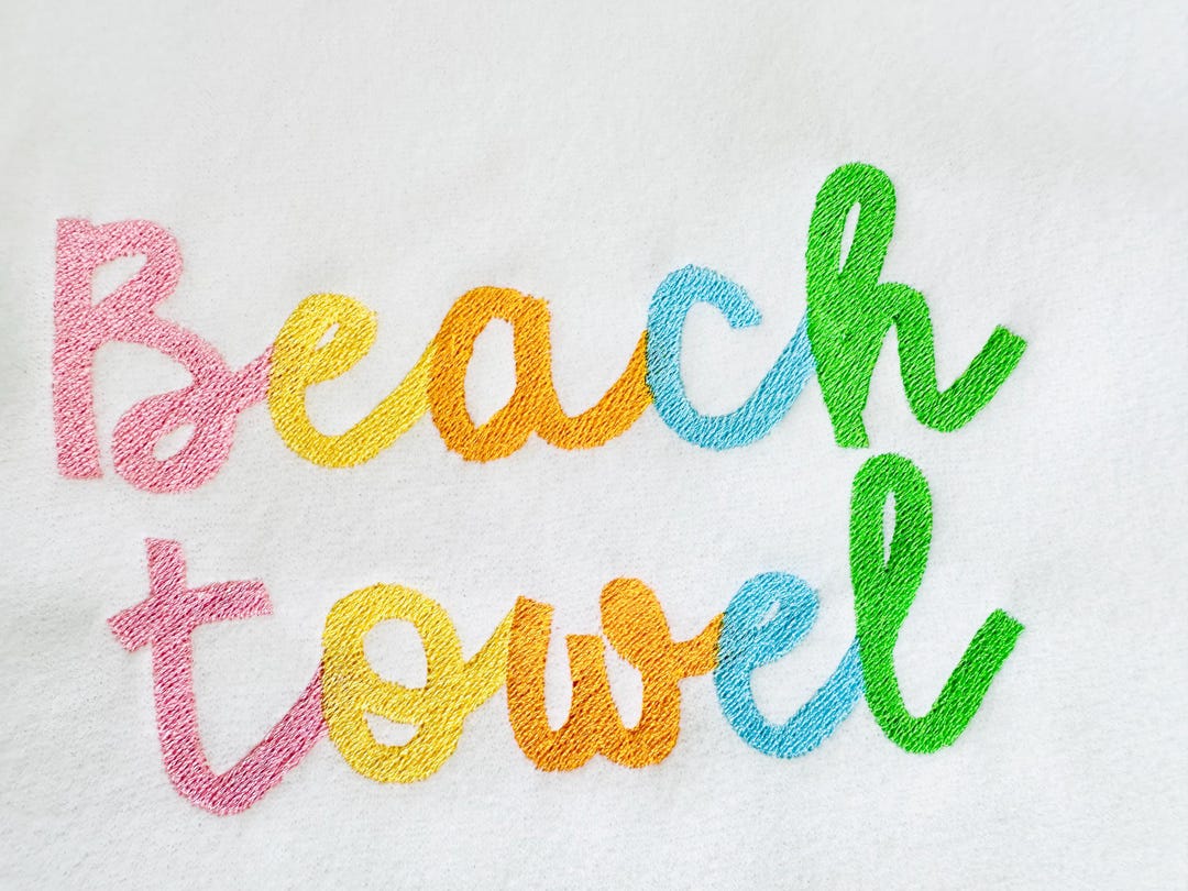 Fill Stitch Handwritten Font Alphabet Letters Kids Baby Name Monogram ...