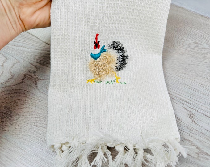 Bandanna neck fuzzy Chicken fringed fur farm bird chicken machine embroidery designs fringe in the hoop ITH project awesome chicken chick