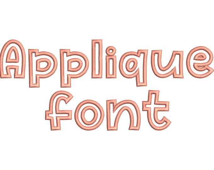 Applique Font bold alphabet machine embroidery designs monogram name letters and numbers sizes 1.3, 1.7, 2, 2.5, 3.5 inches BX included!