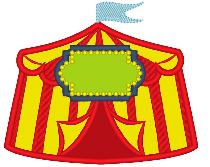 Circus Tent - machine embroidery applique designs - for hoop 4x4, 5x7 an 6x10