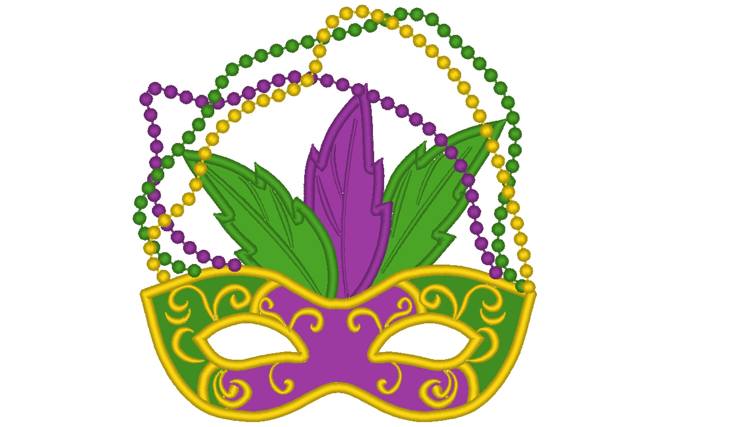 Mardi gras mask applique machine jessecmault designs applique rainbow