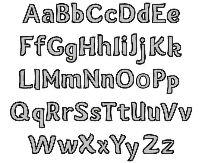 Monogram applique Font machine embroidery applique designs monogram alphabet letters sizes from 1.5 2, 2.5, 3, 4, 4.5 inches BX included!