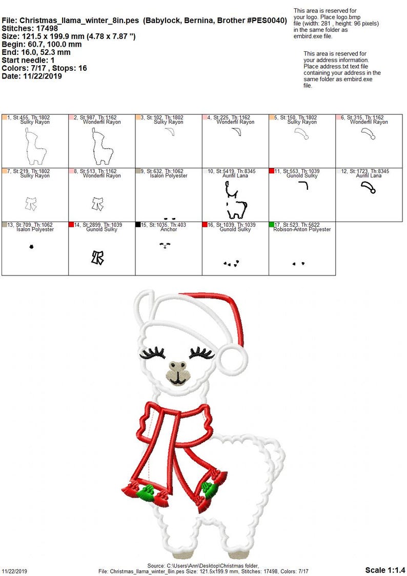Christmas Llama Alpaca Applique winter outfit fringed scarf tassels Santa hat kids boys girls machine embroidery designs many sizes image 4