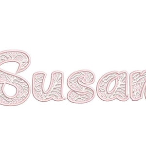 Lace Font FSL monograma de encaje independiente inicial Diseños de bordado de máquina de fuente, letras del alfabeto de encaje congelado de varios tamaños, ¡BX incluido!