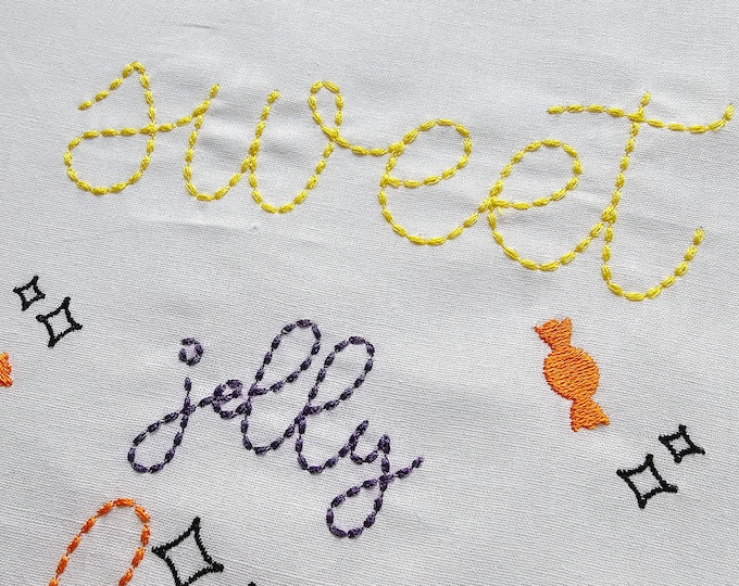 NEW Hand stitch effect FONT machine embroidery designs in assorted mini sizes alphabet letters, playful kids name seed bead stitch BX