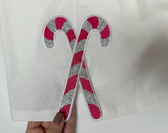 Christmas Candy Applique machine embroidery designs in multiple sizes t-shirt sweatshirt Candies split seam side bow kids outfit design