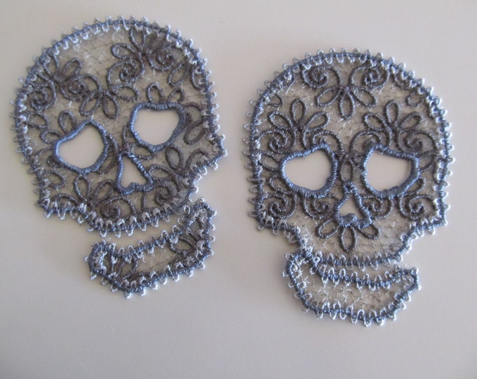 FSL, Free standing lace Day of the Dead Skull, Calavera - embroidery designs 4x4 INSTANT DOWNLOAD