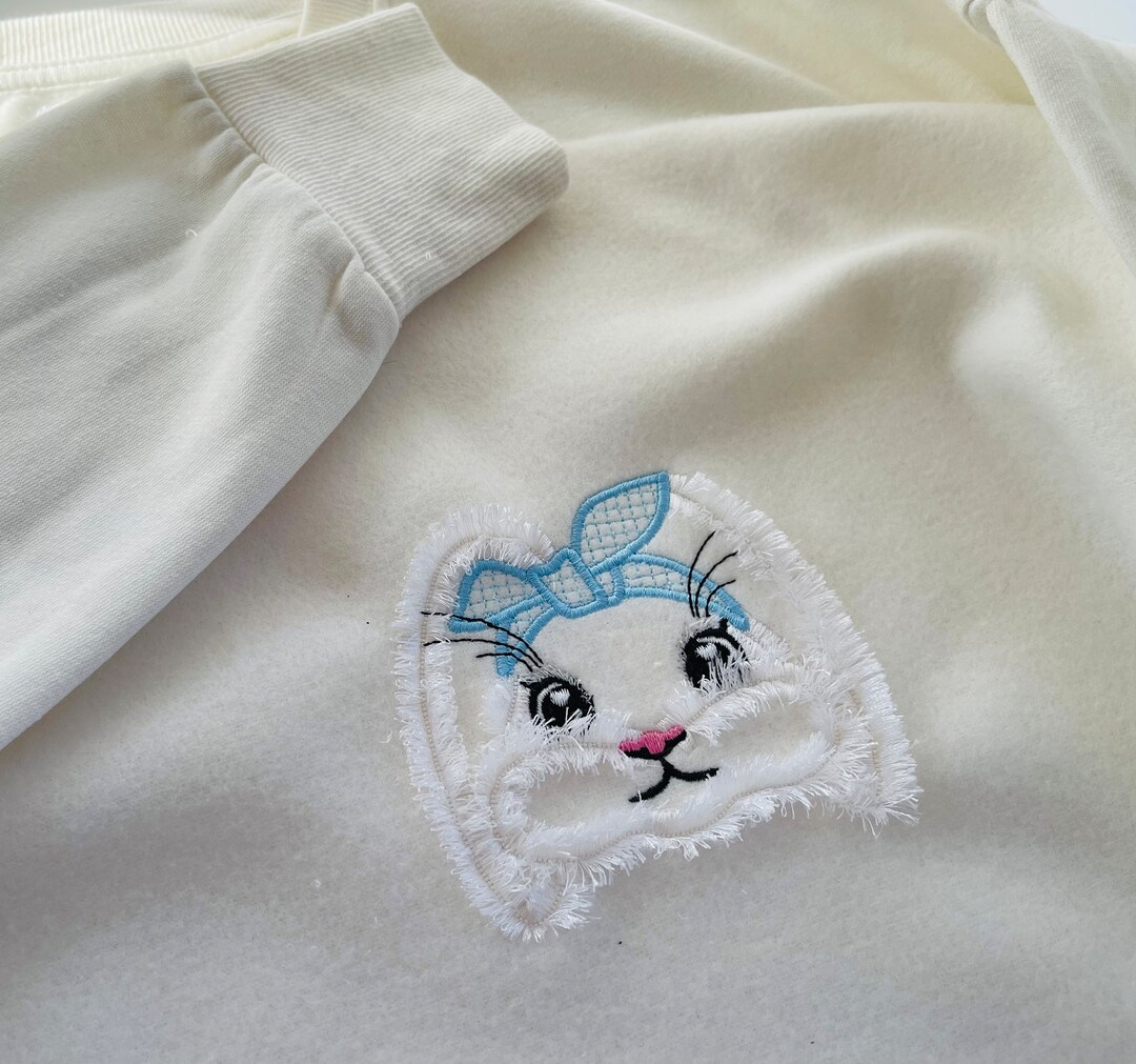 Mini petit bandana tête de lapin à franges et moelleux Vichy mignon noeud lapin de Pâques