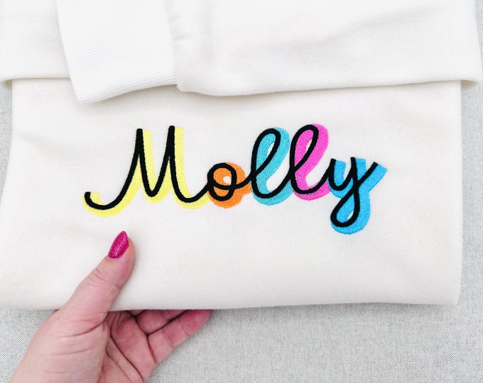 Handwritten script Bouncy Shadow Font fill stitch double 2 color Alphabet Monogram machine embroidery designs sizes 1.2 up to 3.4 inch BX