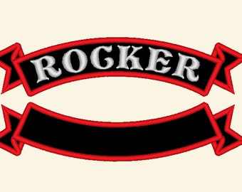 Arc shape banner for Rocker - machine embroidery applique designs for hoop 4x4 and 6x10, 8x12 banner frame applique patch INSTANT DOWNLOAD