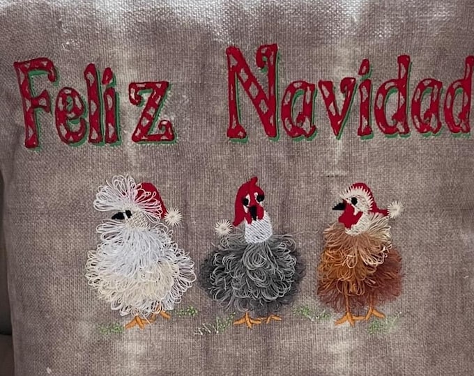 Cute little mini fringed chicken machine embroidery designs Fringed Fluffy Chick chenille farm bird small chicken Fringed Embroidery design