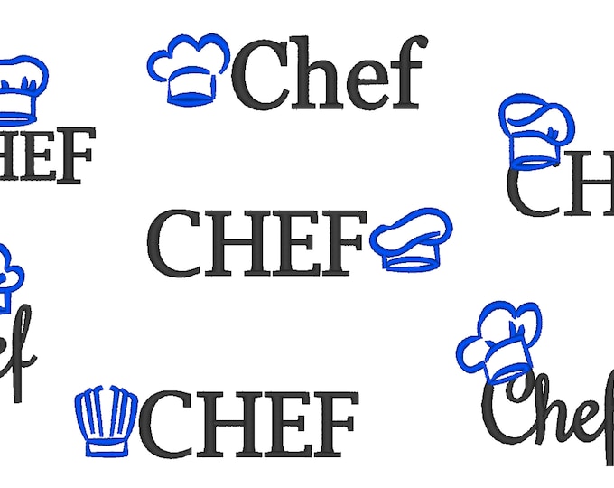 Chef Set of 7 types Kids apron kitchen awesome quotes in assorted sizes for hoop 4x4 and 5x7 machine embroidery designs Instant download