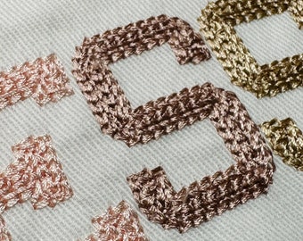 MINI Chain Hand stitch effect Chain Varsity sport collegiate Font machine embroidery design textured alphabet letters chain monogram BX