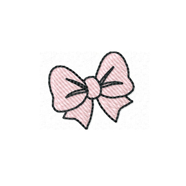 Mini micro wee Bow bows fill stitch machine embroidery designs in small sizes less than one inch, kids baby girl girly pretty little bow