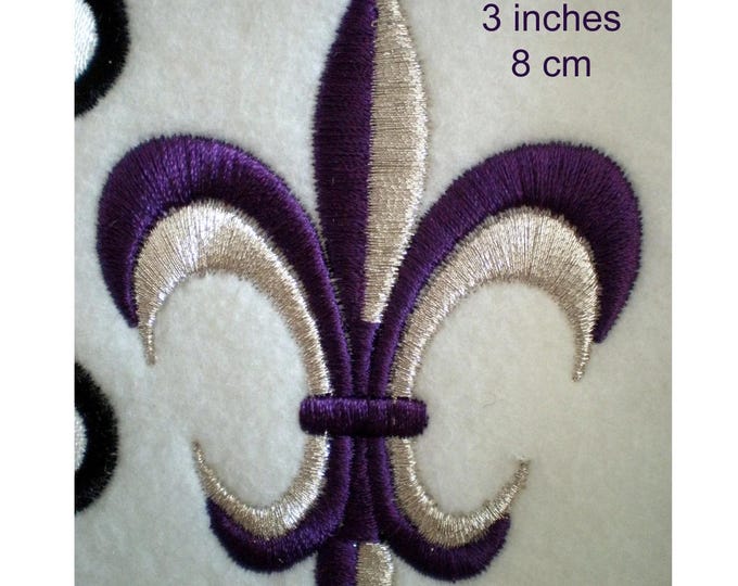 Fleur de Lis 2 colors machine embroidery designs INSTANT DOWNLOAD - multiple sizes for 4x4 hoop, french lily floral flower, BX included