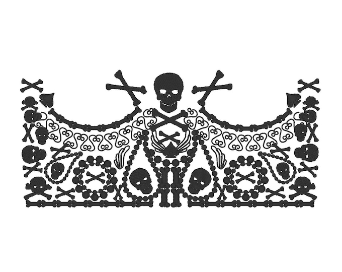 Purse zipped bag block embroidery design for Pouch Machine Embroidery designs to make awesome bag with skulls sizes for hoop 5x7  6x10  8x12