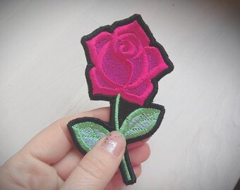 Rose patch - machine embroidery cute patch applique designs assorted sizes patch designs  INSTANT DOWNLOAD