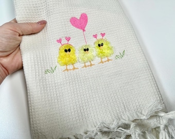 Cute little Chicks machine embroidery designs Fringed Fluffy Chick chenille farm bird small chicken baby awesome fur design kids shirt